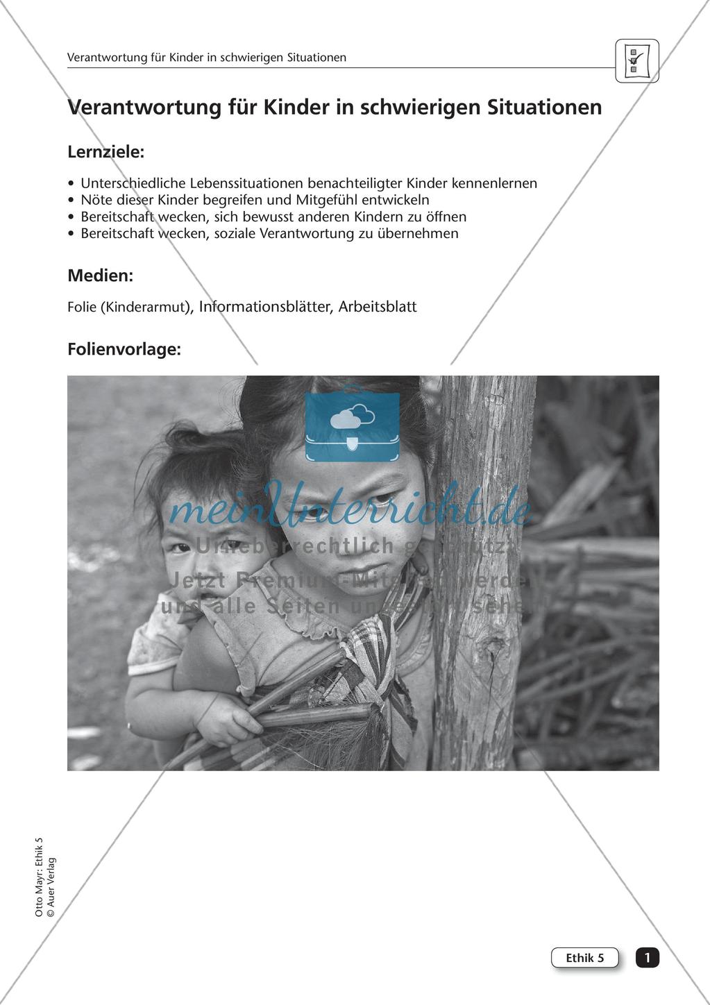 Ethik: Kinder in schwierigen Situationen Preview 3