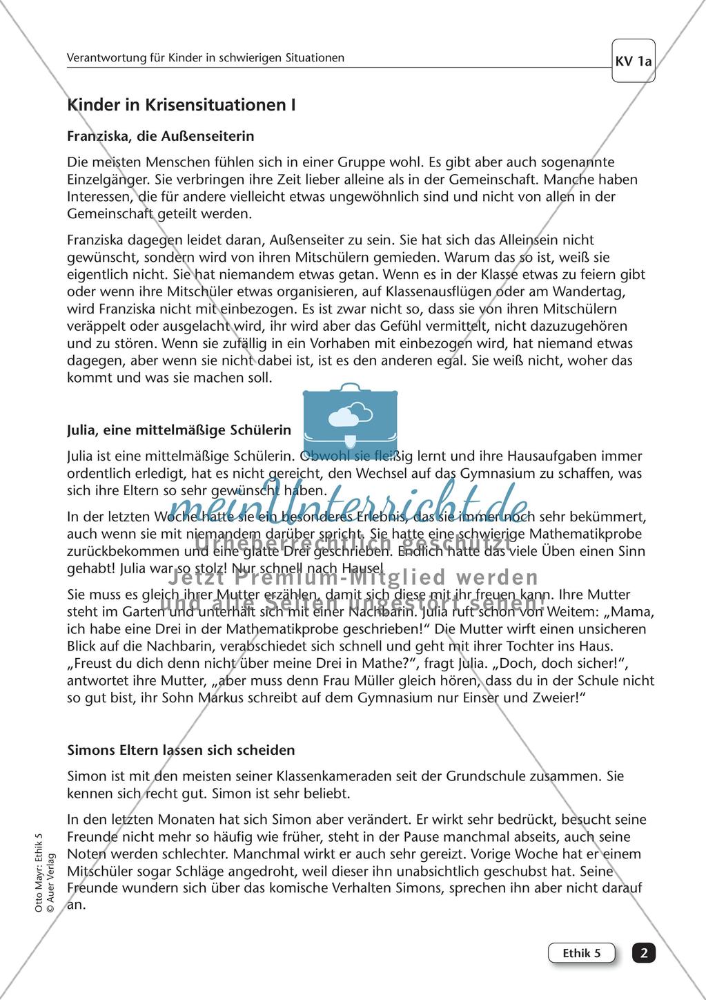 Ethik: Kinder in schwierigen Situationen Preview 4