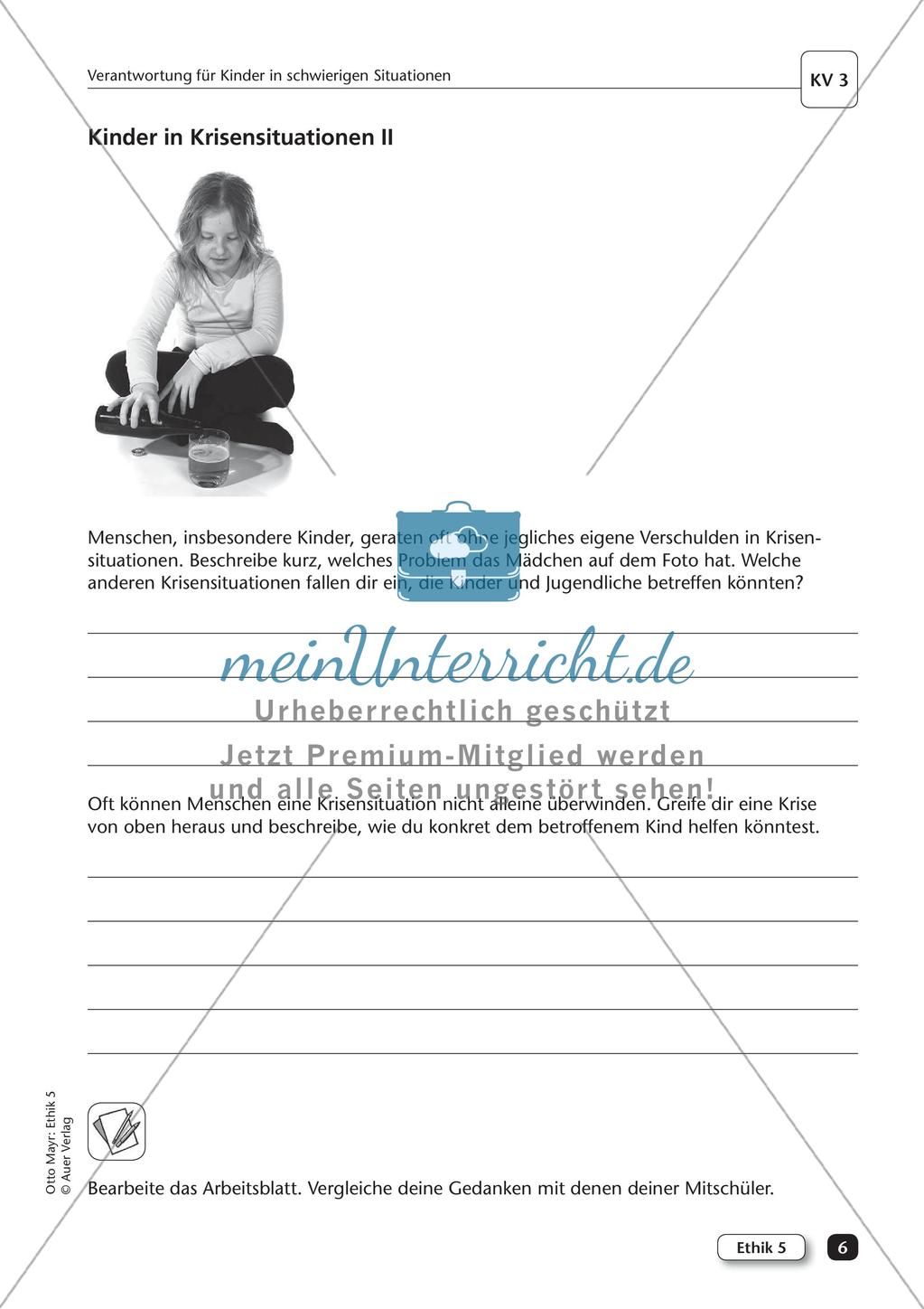 Ethik: Kinder in schwierigen Situationen Preview 8