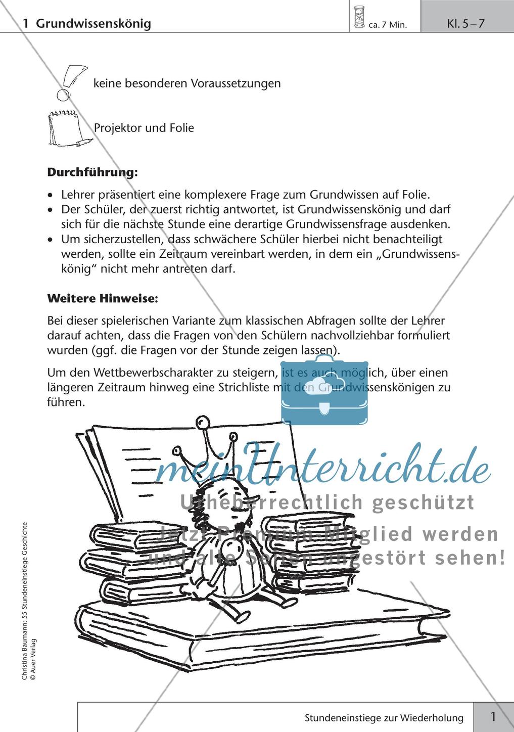 Stundeneinstiege zur Wiederholung Preview 3