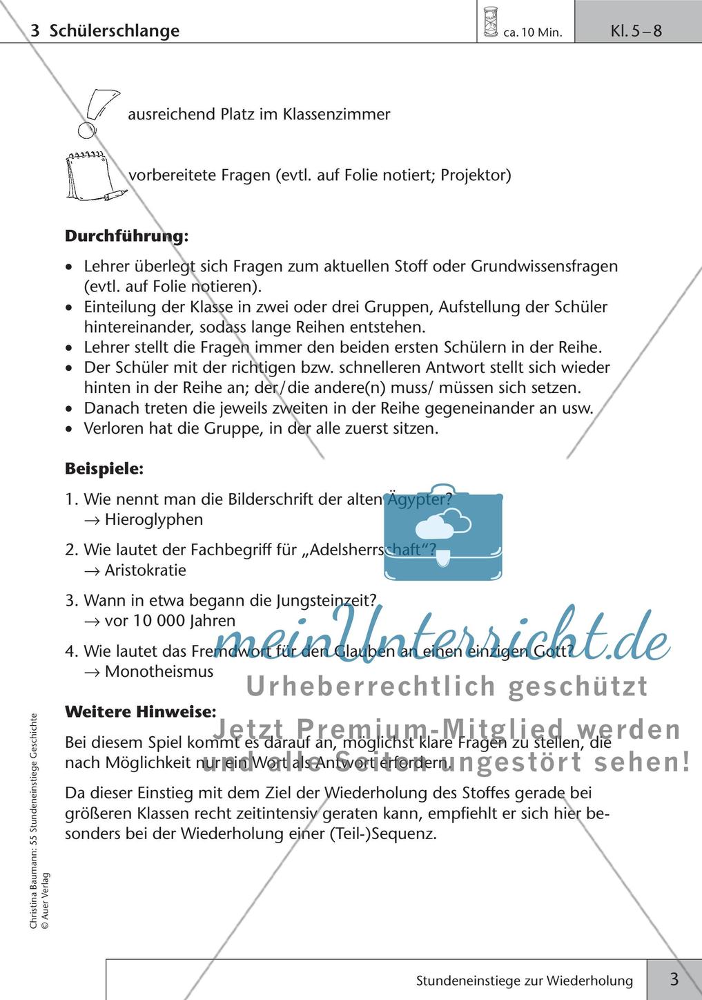 Stundeneinstiege zur Wiederholung Preview 5
