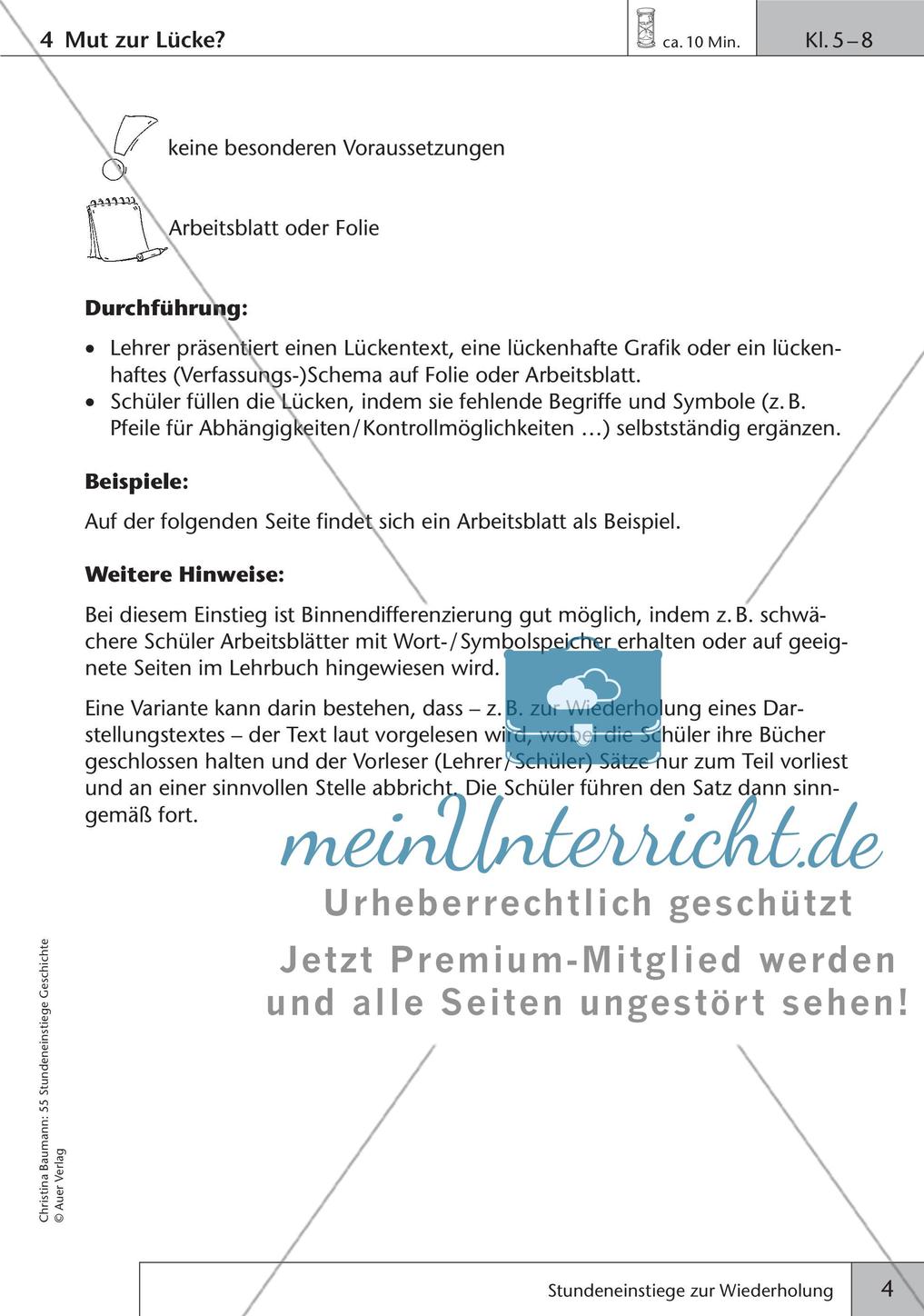 Stundeneinstiege zur Wiederholung Preview 6