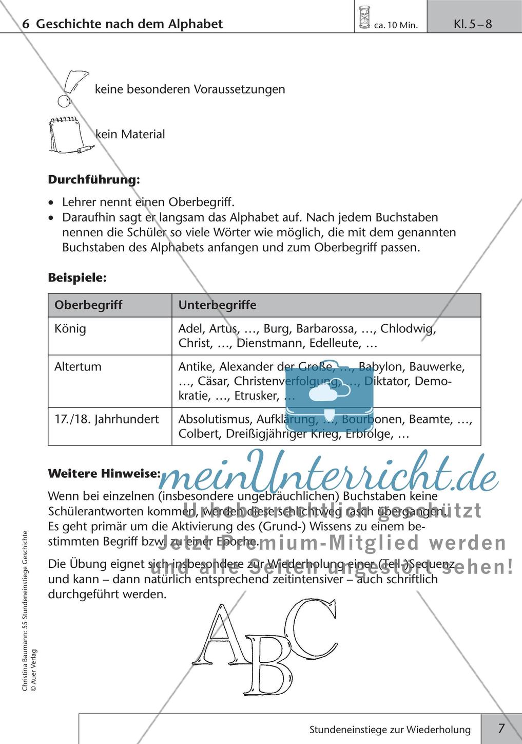 Stundeneinstiege zur Wiederholung Preview 9