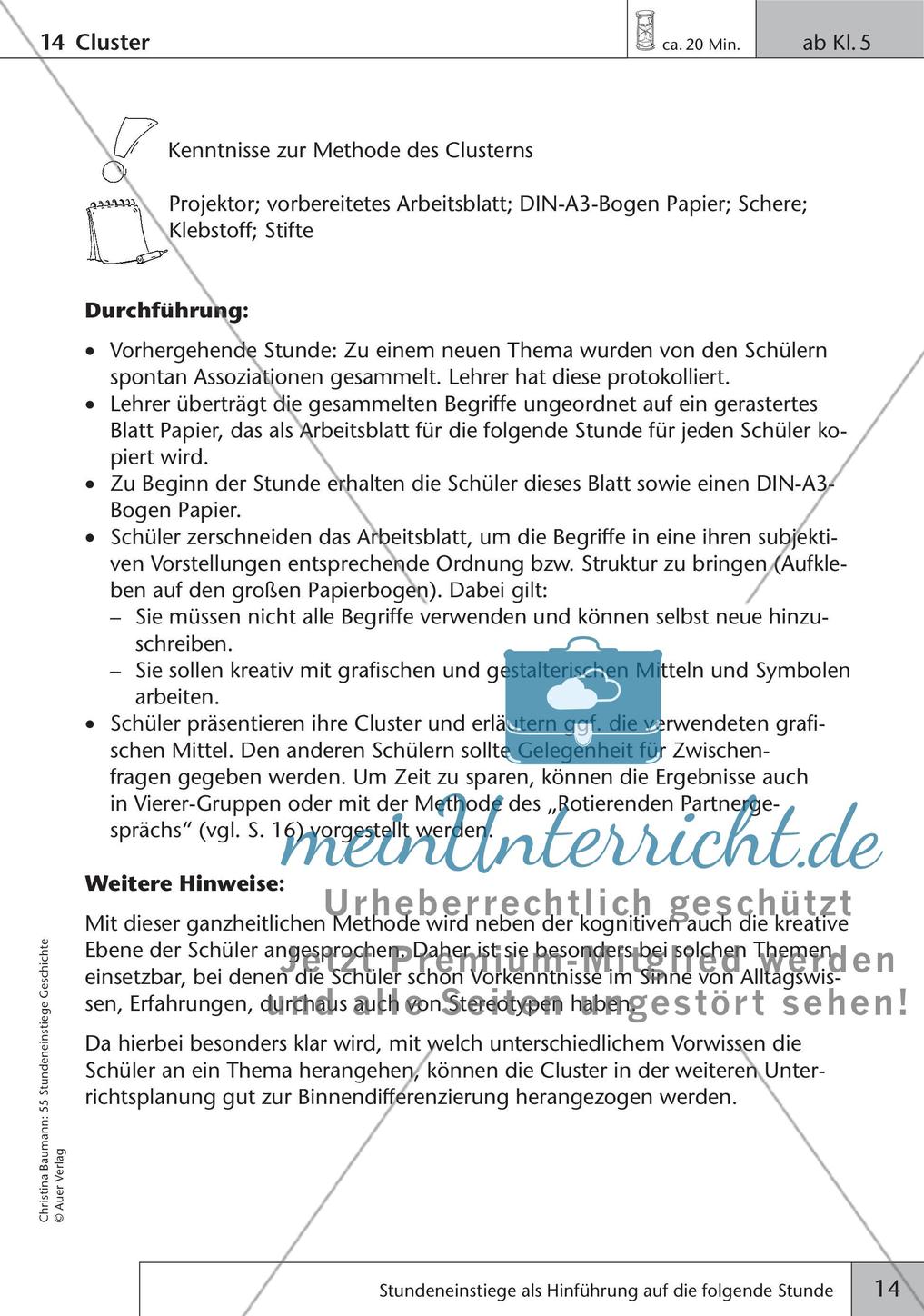 Stundeneinstiege: Hinführung auf die folgende Stunde Preview 16