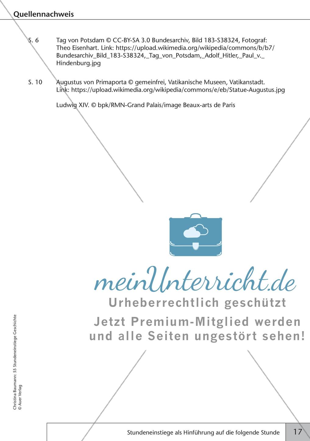 Stundeneinstiege: Hinführung auf die folgende Stunde Preview 19