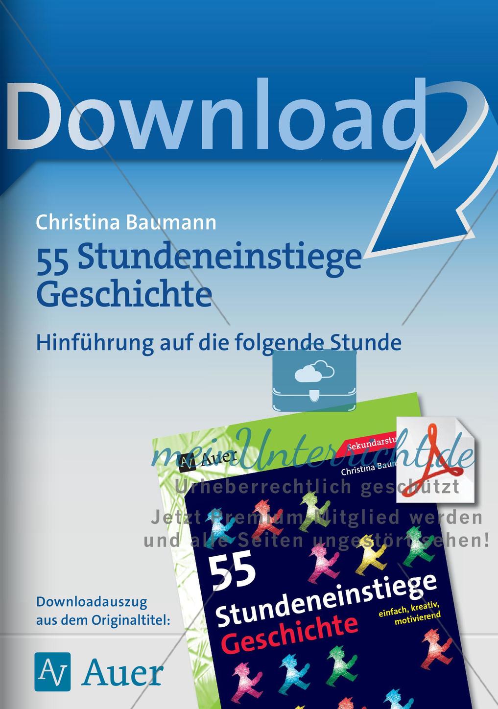 Stundeneinstiege: Hinführung auf die folgende Stunde Preview 1