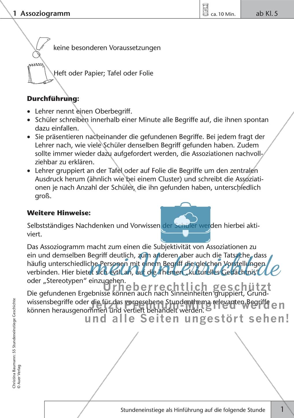 Stundeneinstiege: Hinführung auf die folgende Stunde Preview 3