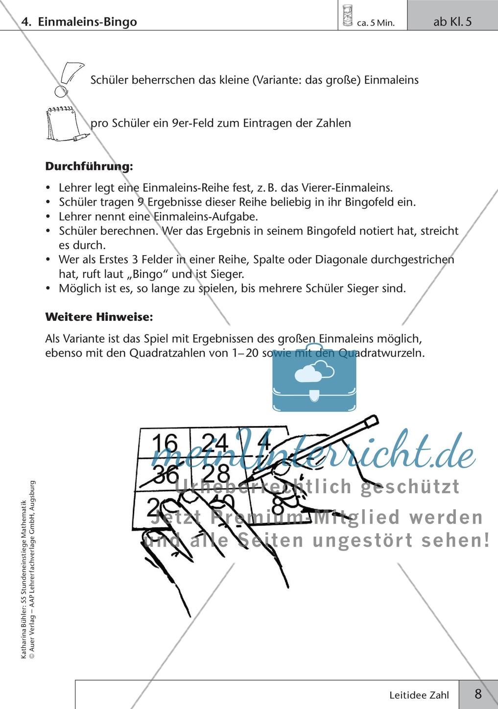 Stundeneinstiege: Leitidee Zahl Preview 10