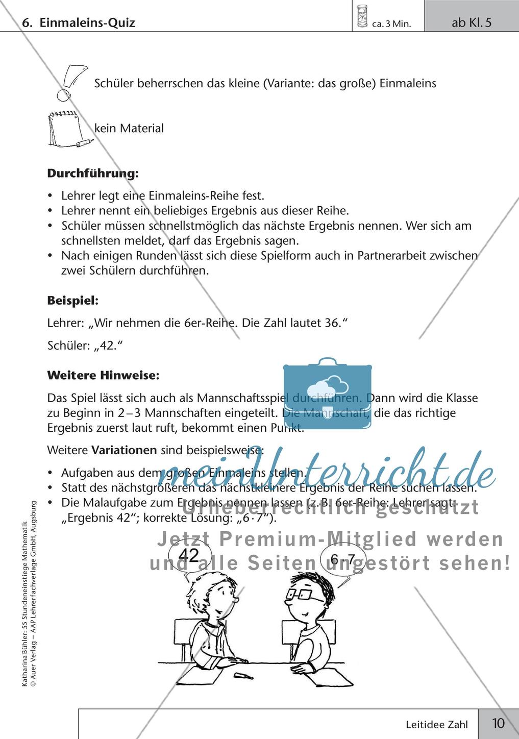 Stundeneinstiege: Leitidee Zahl Preview 12