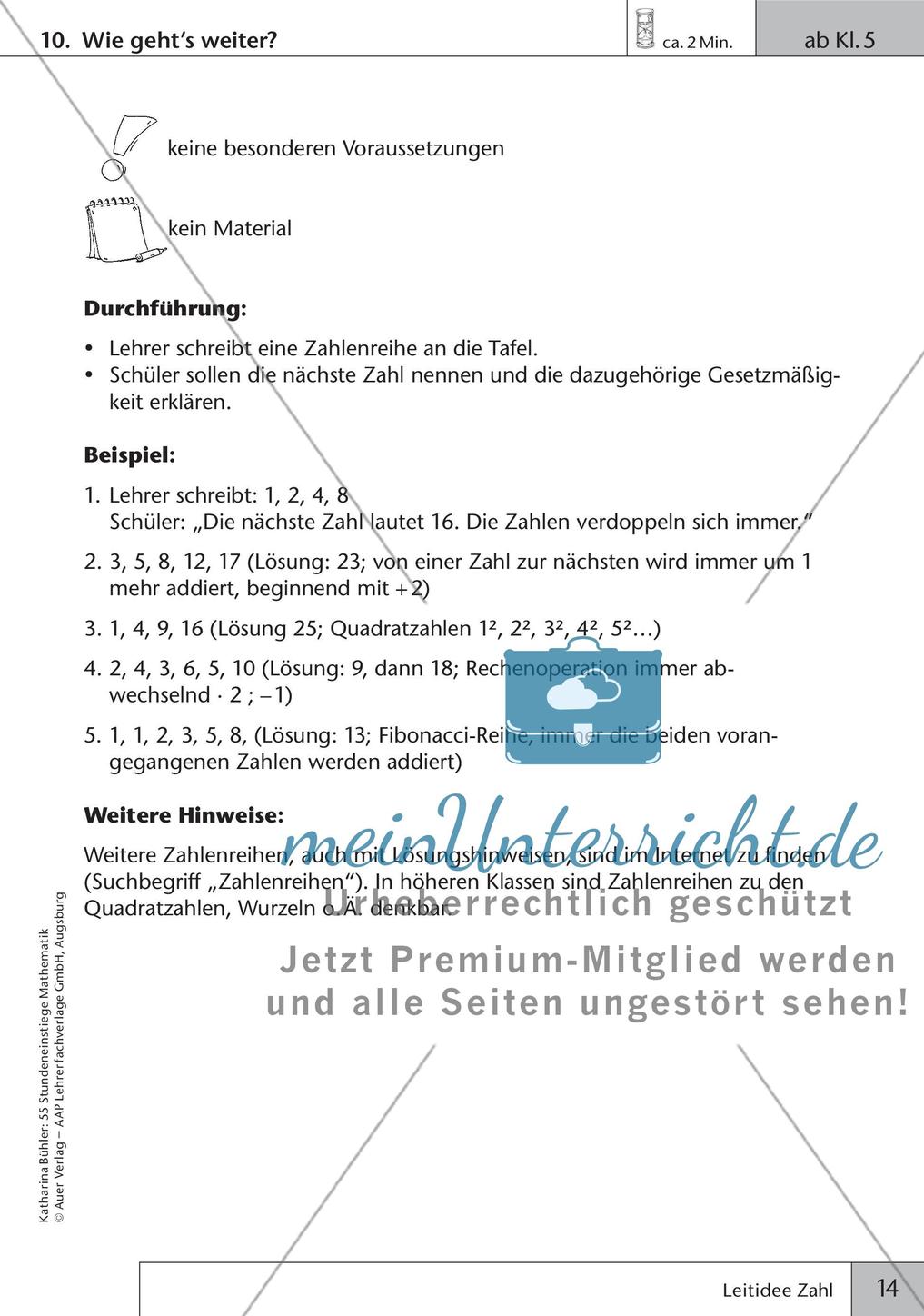 Stundeneinstiege: Leitidee Zahl Preview 16