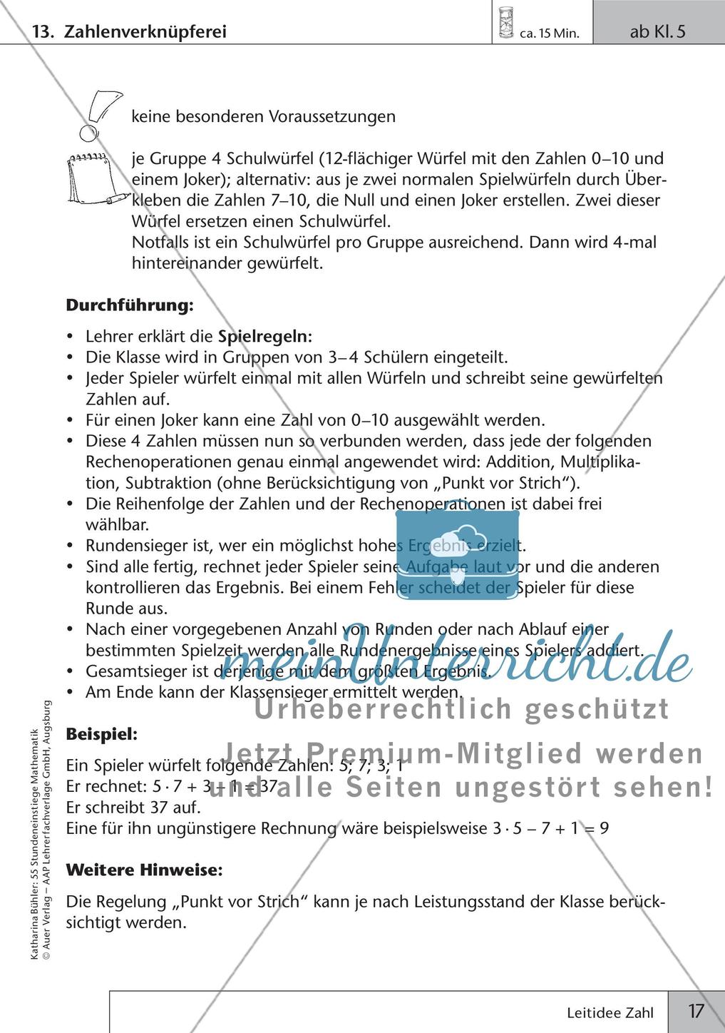 Stundeneinstiege: Leitidee Zahl Preview 19