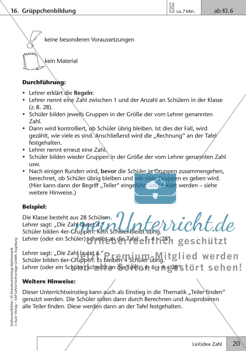 Stundeneinstiege: Leitidee Zahl Preview 22