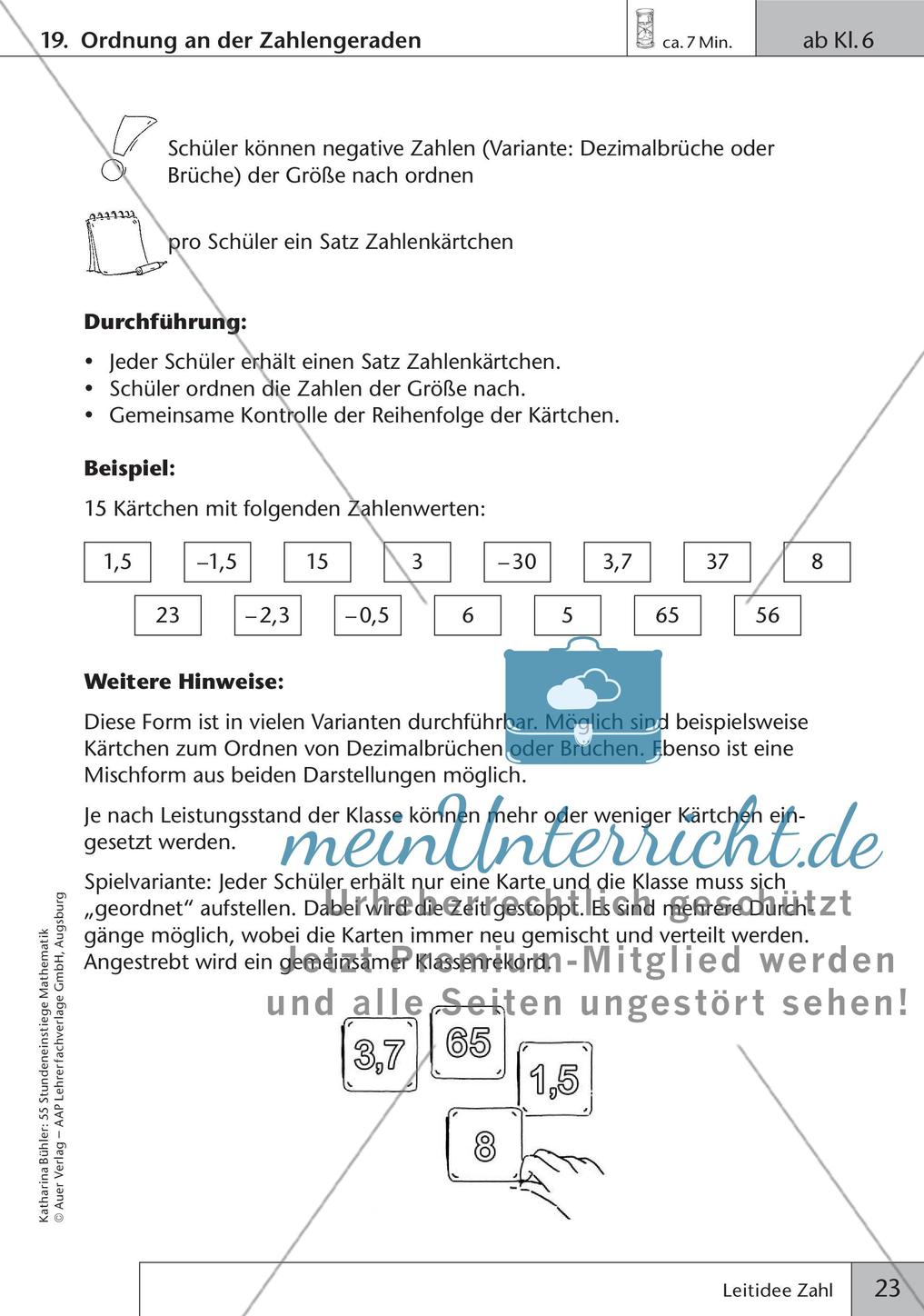 Stundeneinstiege: Leitidee Zahl Preview 25