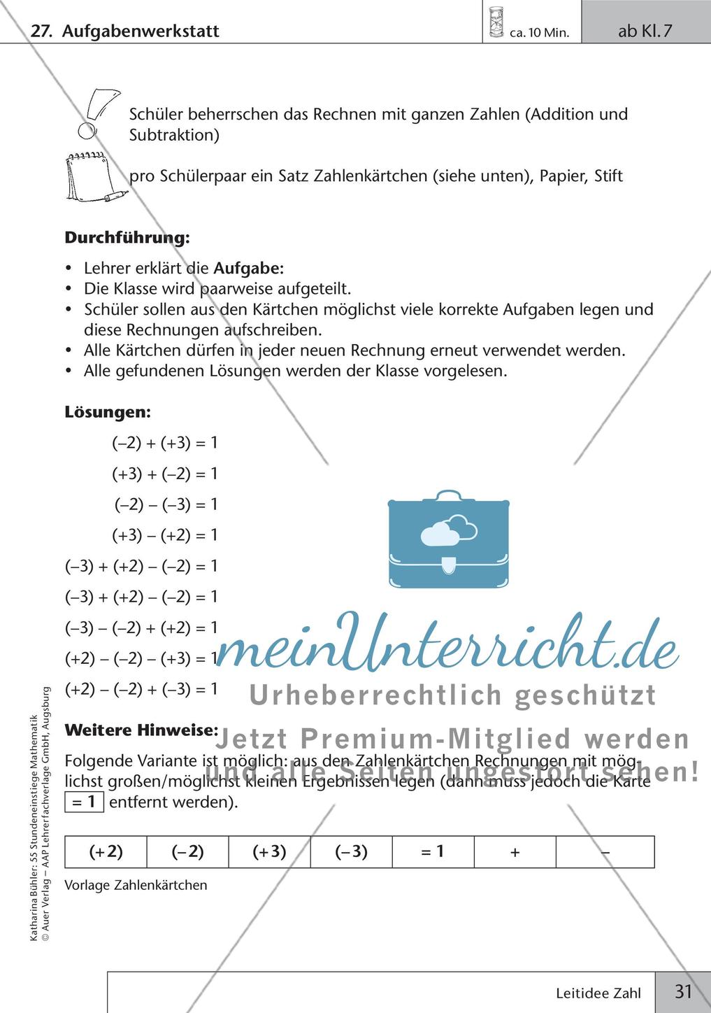 Stundeneinstiege: Leitidee Zahl Preview 33
