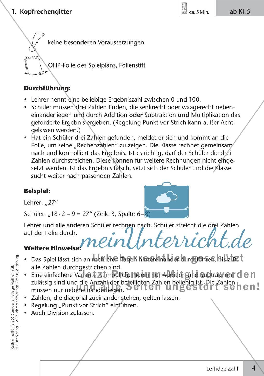 Stundeneinstiege: Leitidee Zahl Preview 6