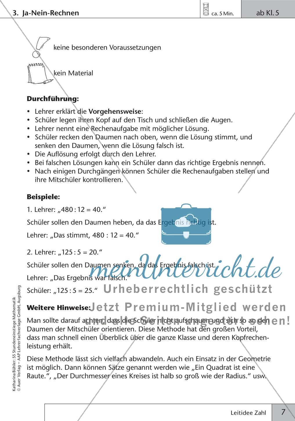 Stundeneinstiege: Leitidee Zahl Preview 9