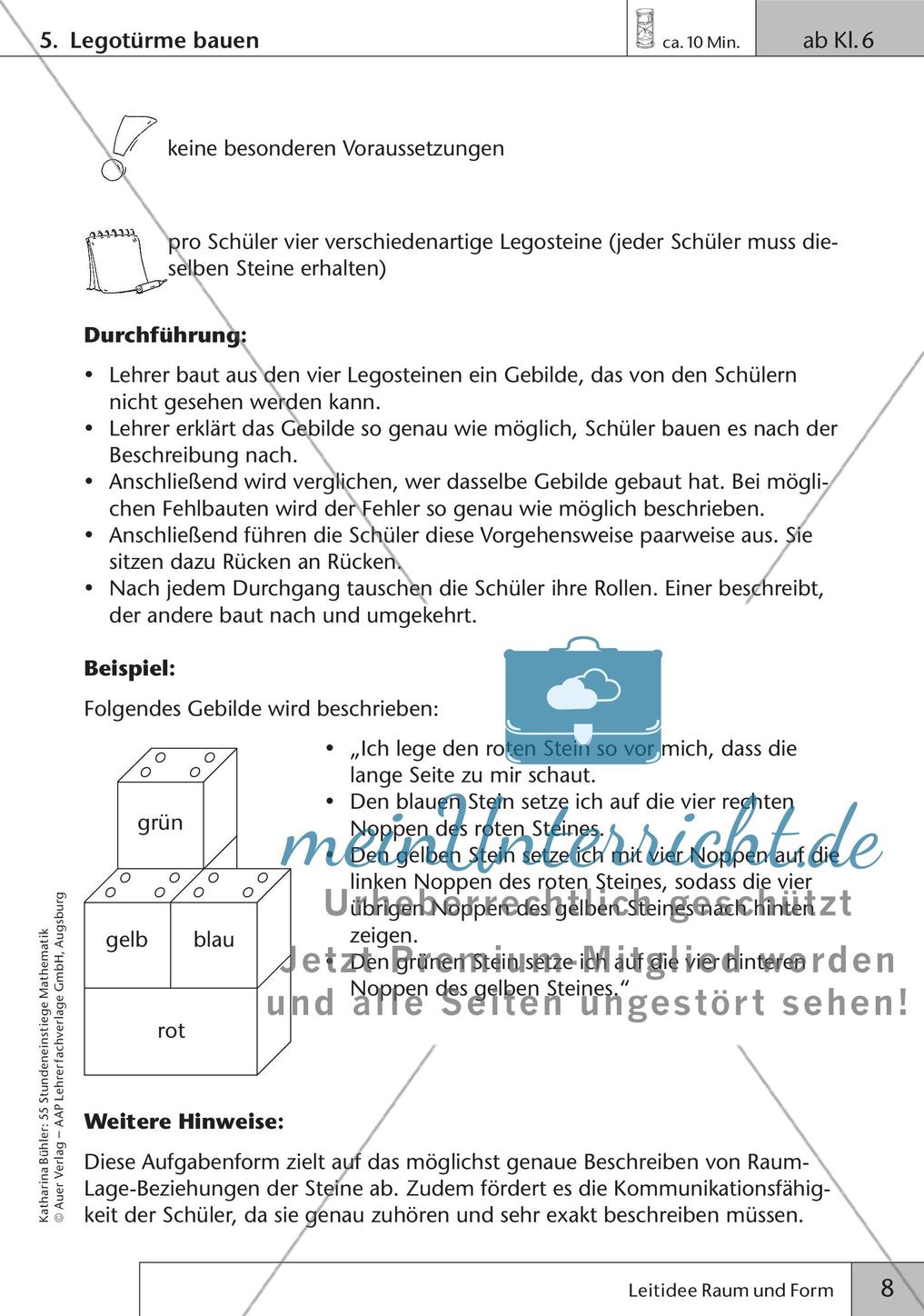 Stundeneinstiege: Leitidee Raum und Form Preview 10
