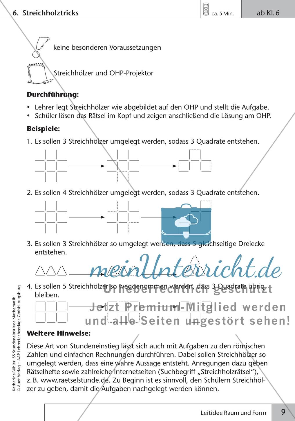 Stundeneinstiege: Leitidee Raum und Form Preview 11