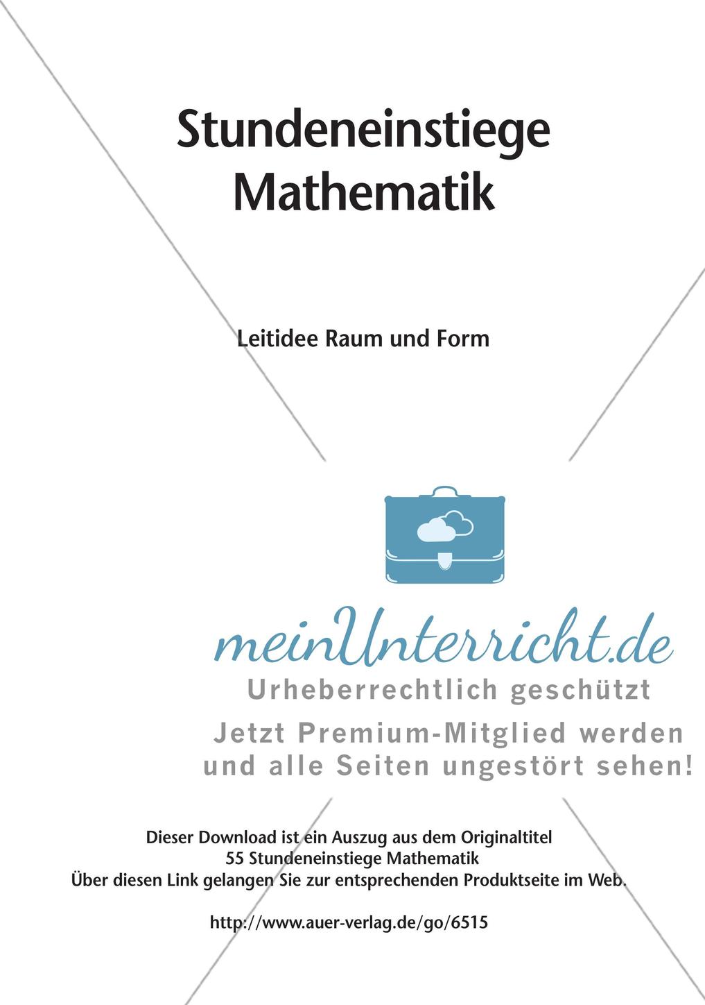 Stundeneinstiege: Leitidee Raum und Form Preview 2