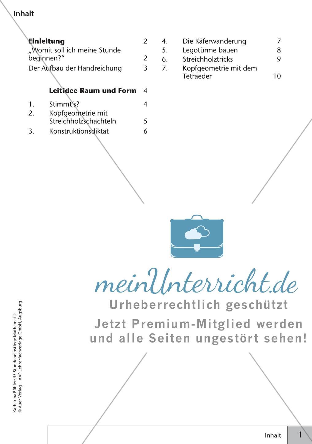 Stundeneinstiege: Leitidee Raum und Form Preview 3