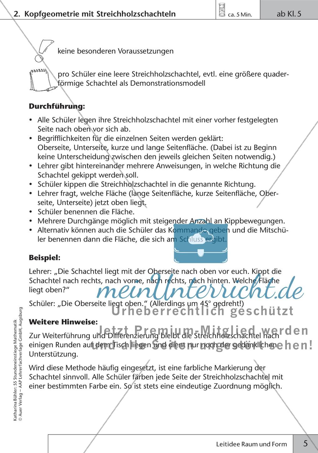 Stundeneinstiege: Leitidee Raum und Form Preview 7