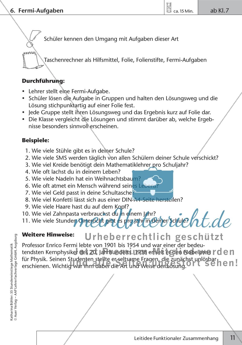 Stundeneinstiege: Leitidee Funktionaler Zusammenhang Preview 13