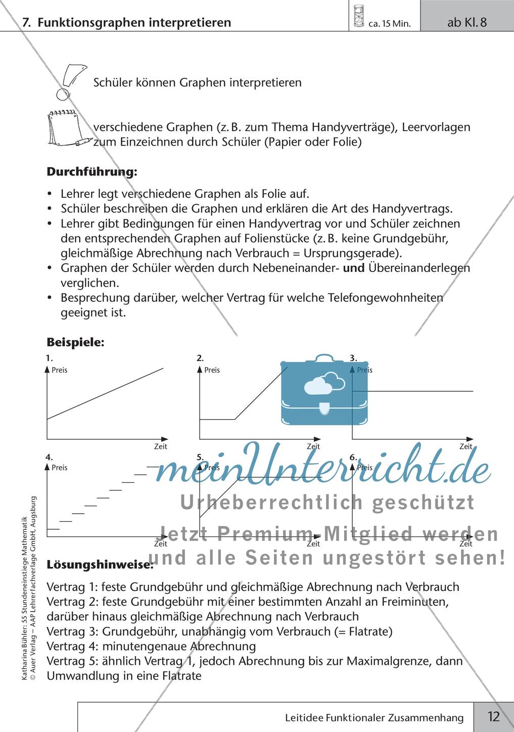Stundeneinstiege: Leitidee Funktionaler Zusammenhang Preview 14