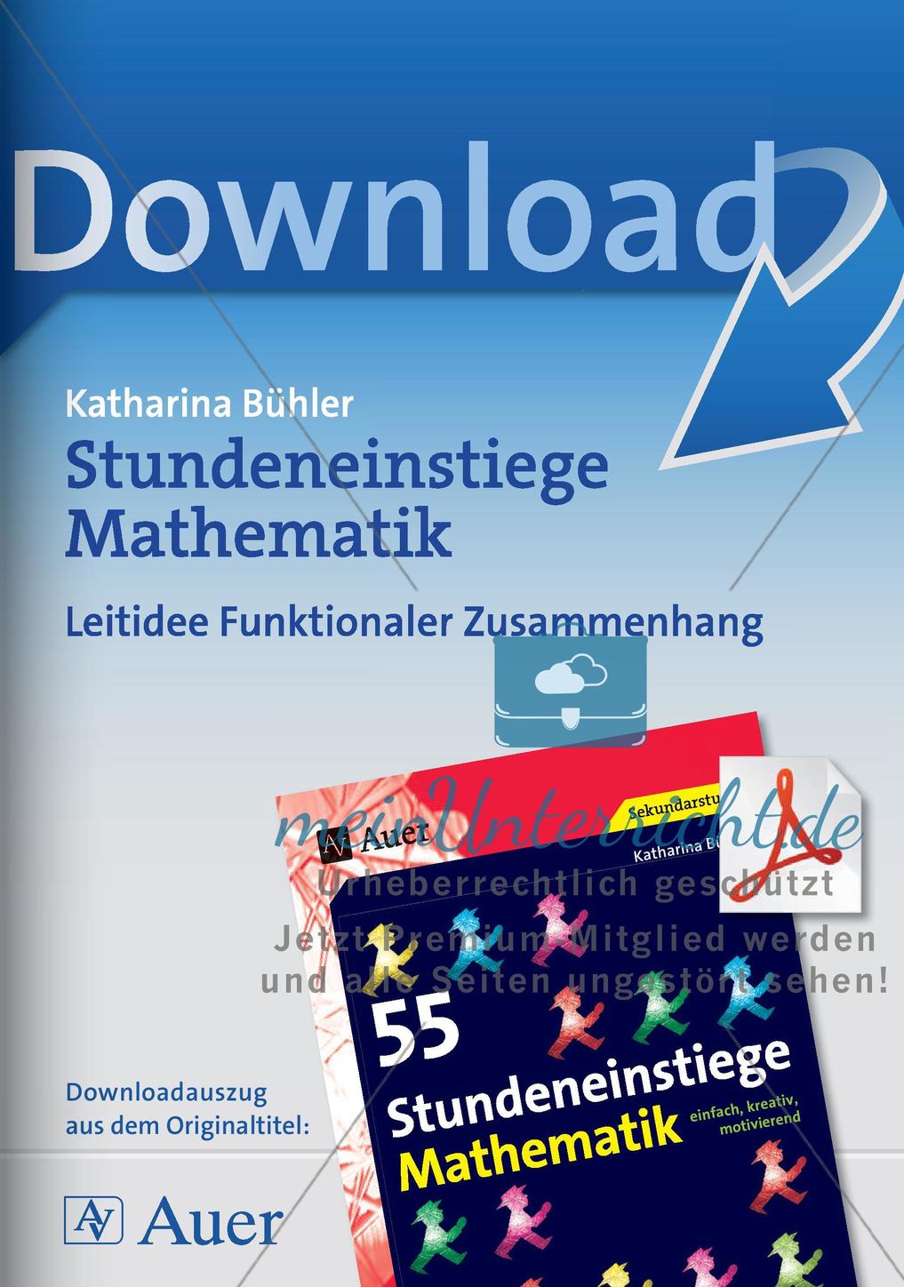 Stundeneinstiege: Leitidee Funktionaler Zusammenhang Preview 1