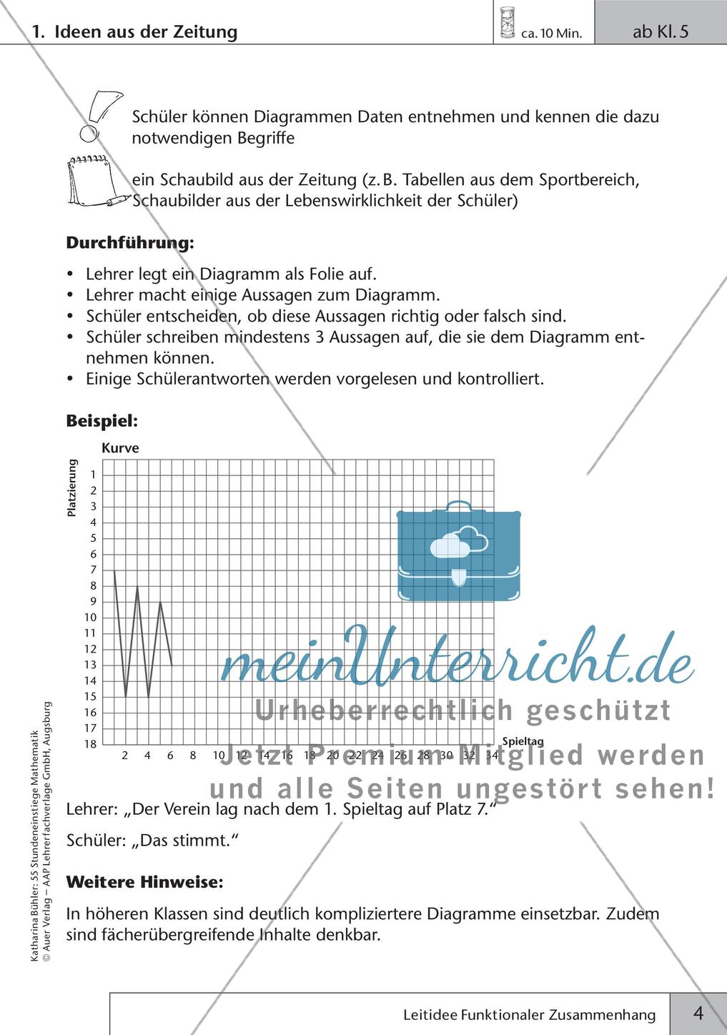 Stundeneinstiege: Leitidee Funktionaler Zusammenhang Preview 6