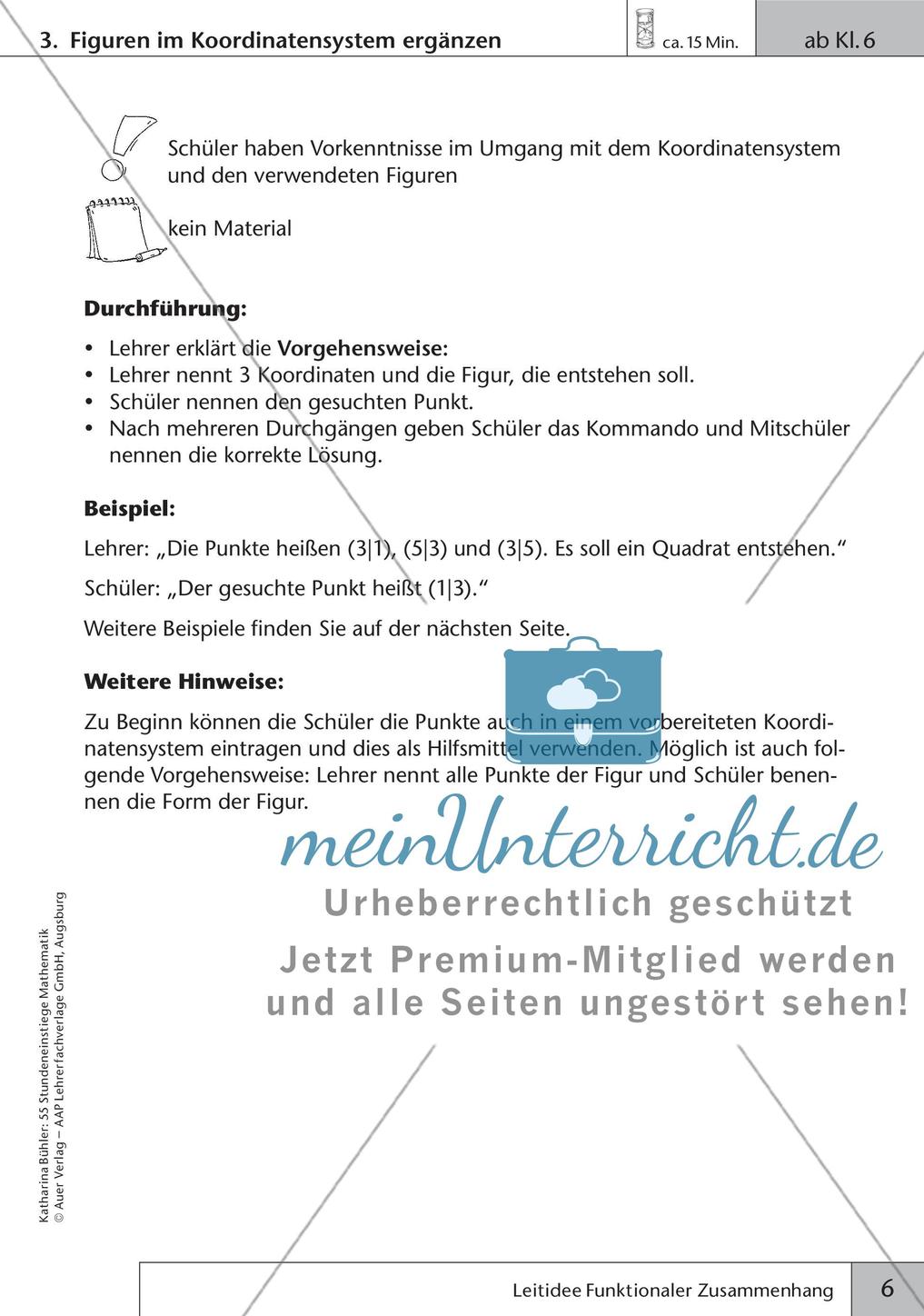 Stundeneinstiege: Leitidee Funktionaler Zusammenhang Preview 8