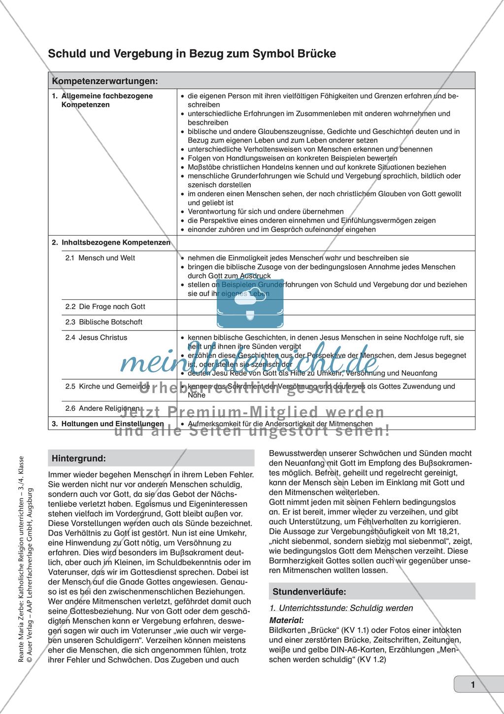 Kath. Religion: Schuld und Vergebung Preview 3