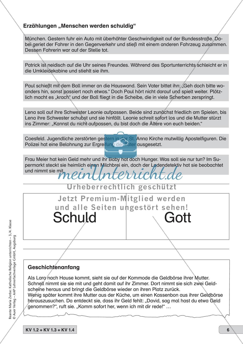 Kath. Religion: Schuld und Vergebung Preview 8