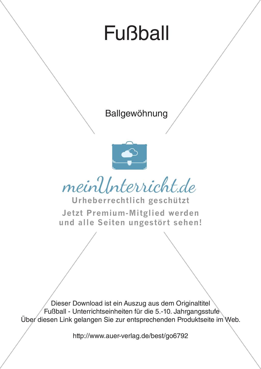 Fußball: Ballgewöhnung Preview 2