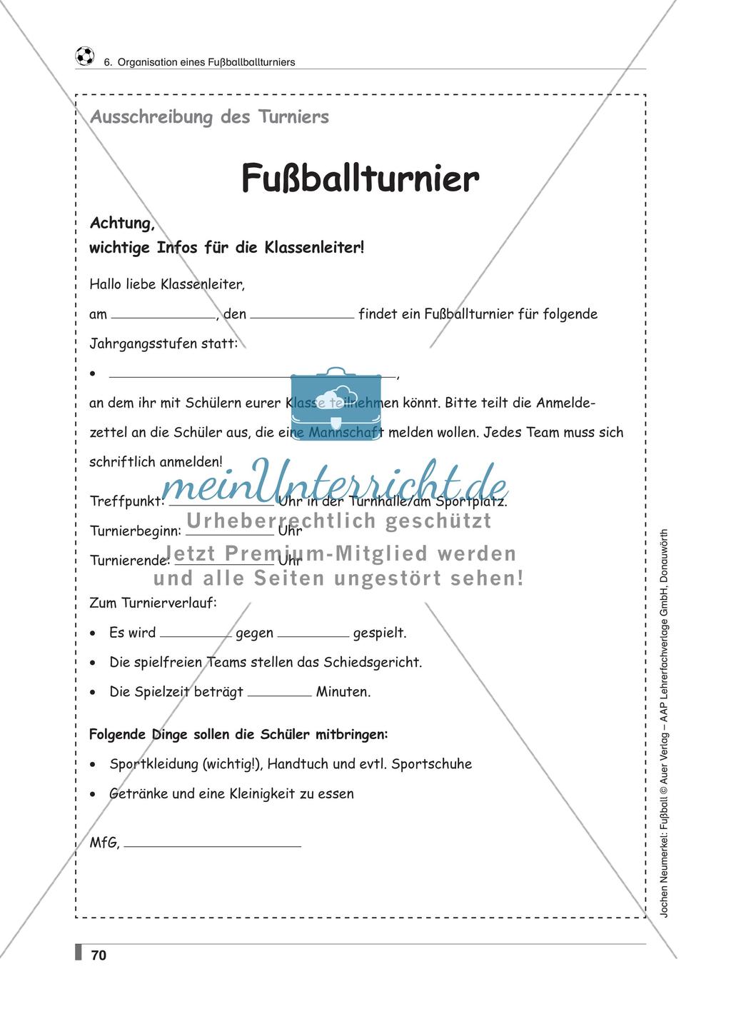 Fußball: Organisation eines Fußballturniers Preview 5