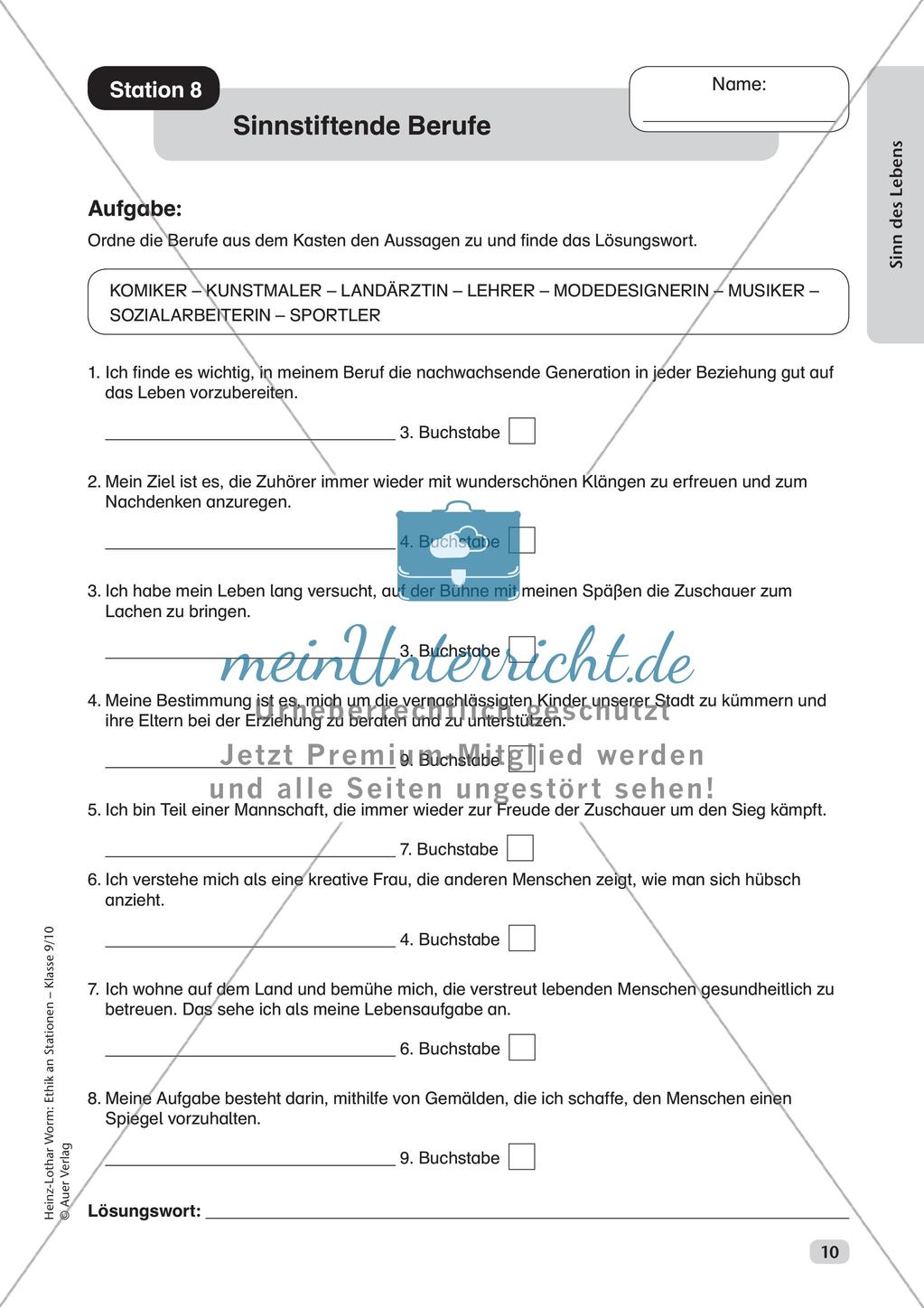 Ethik an Stationen: Sinn des Lebens Preview 12