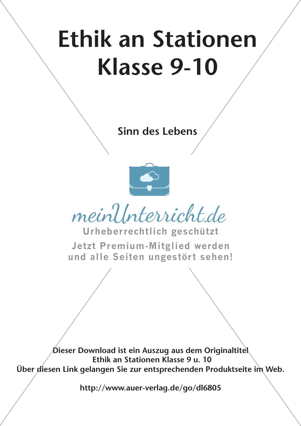 Ethik an Stationen: Sinn des Lebens Preview 2