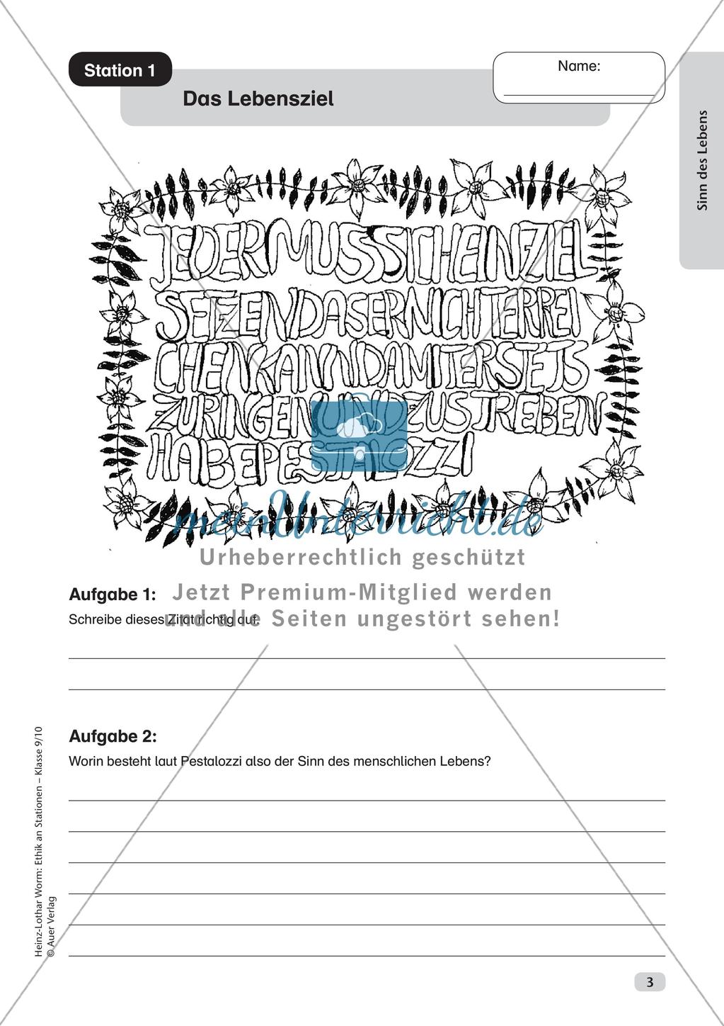 Ethik an Stationen: Sinn des Lebens Preview 5