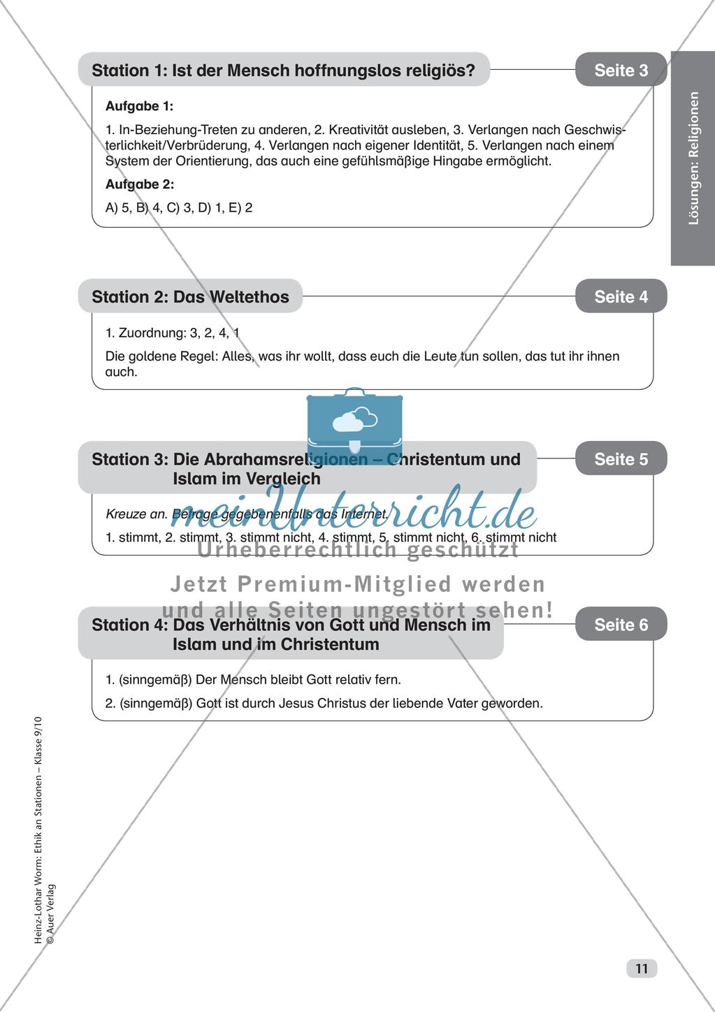 Ethik an Stationen: Religionen und Lebensperspektiven Preview 13