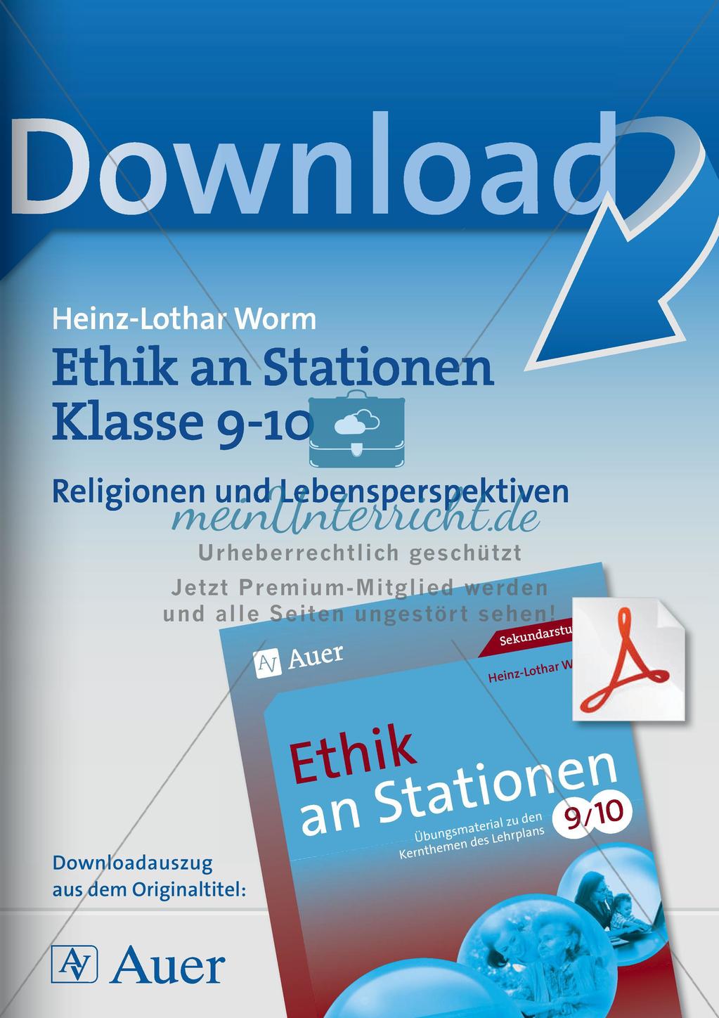 Ethik an Stationen: Religionen und Lebensperspektiven Preview 1