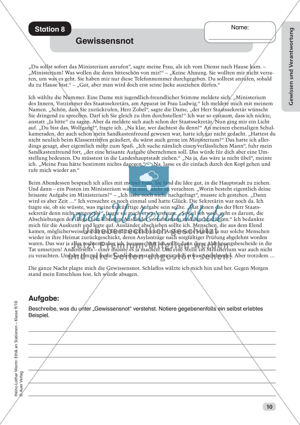 Ethik an Stationen: Gewissen und Verantwortung Preview 12