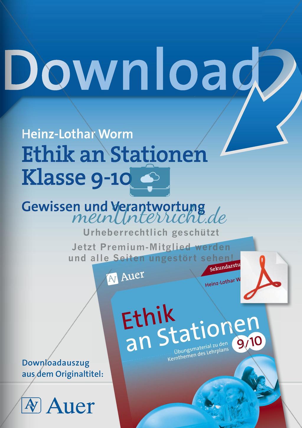 Ethik an Stationen: Gewissen und Verantwortung Preview 1