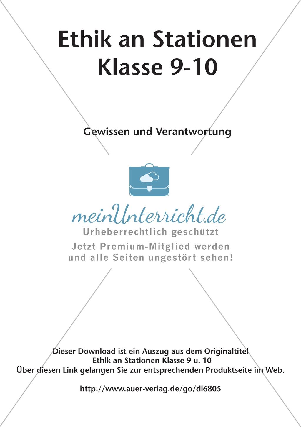 Ethik an Stationen: Gewissen und Verantwortung Preview 2