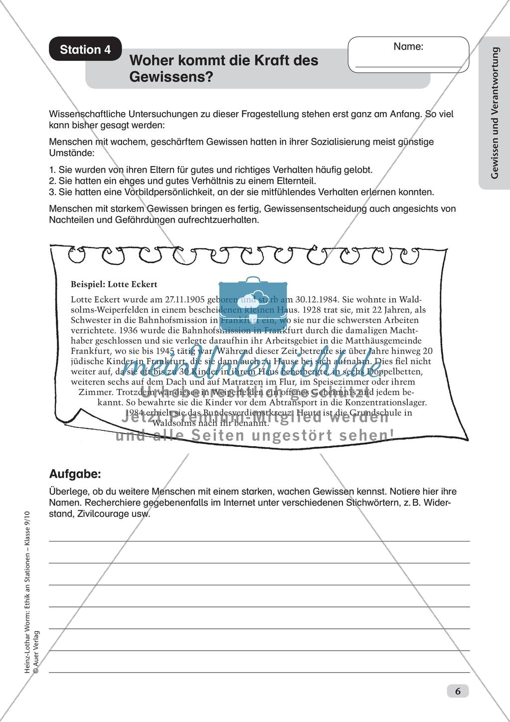 Ethik an Stationen: Gewissen und Verantwortung Preview 8