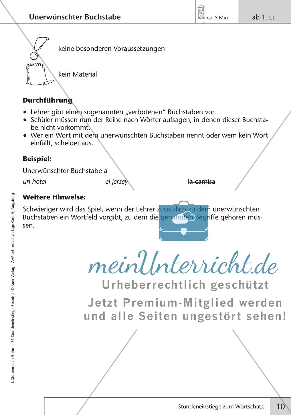 Stundeneinstiege zum Thema Wortschatz Preview 12
