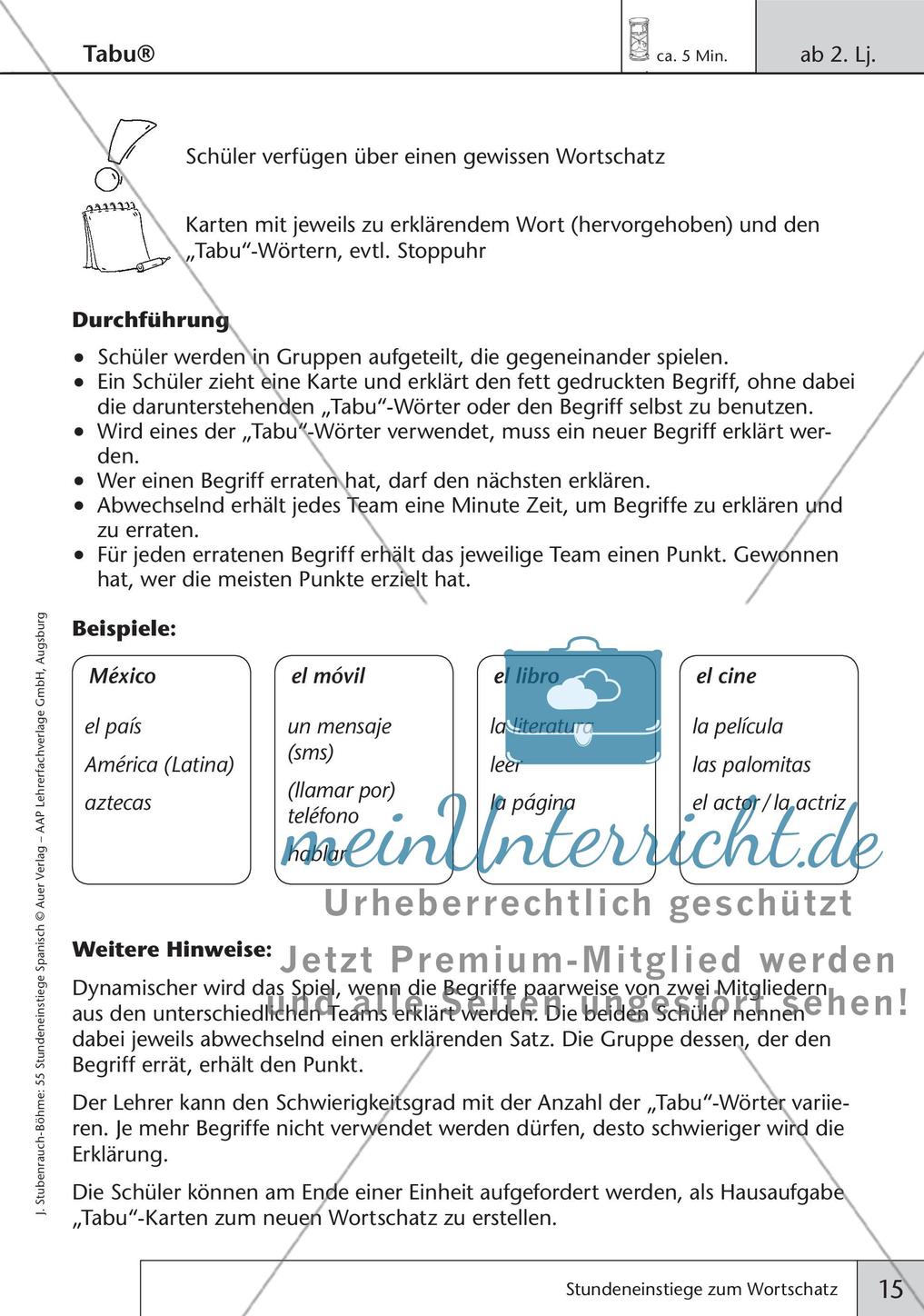 Stundeneinstiege zum Thema Wortschatz Preview 17