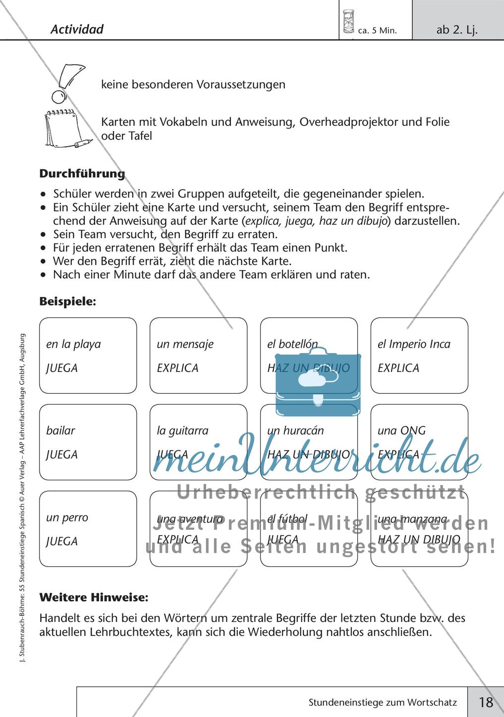 Stundeneinstiege zum Thema Wortschatz Preview 20