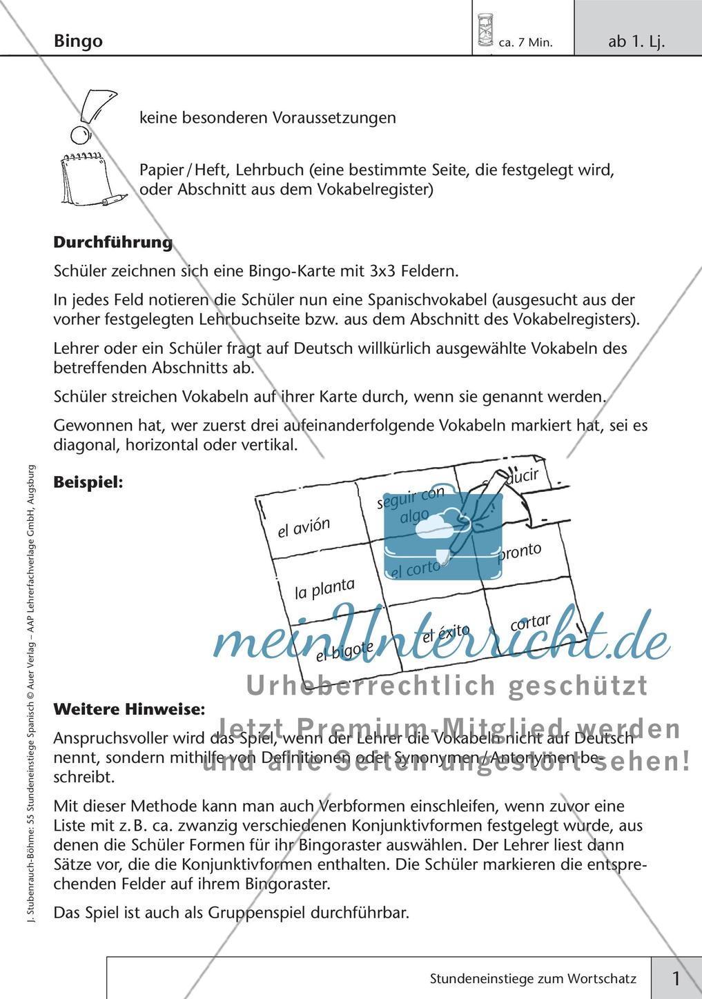 Stundeneinstiege zum Thema Wortschatz Preview 3