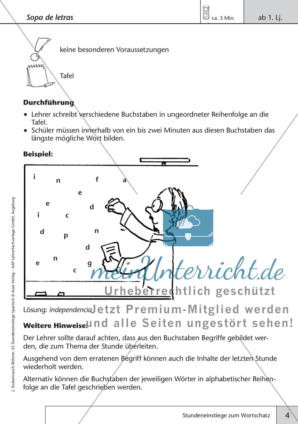 Stundeneinstiege zum Thema Wortschatz Preview 6