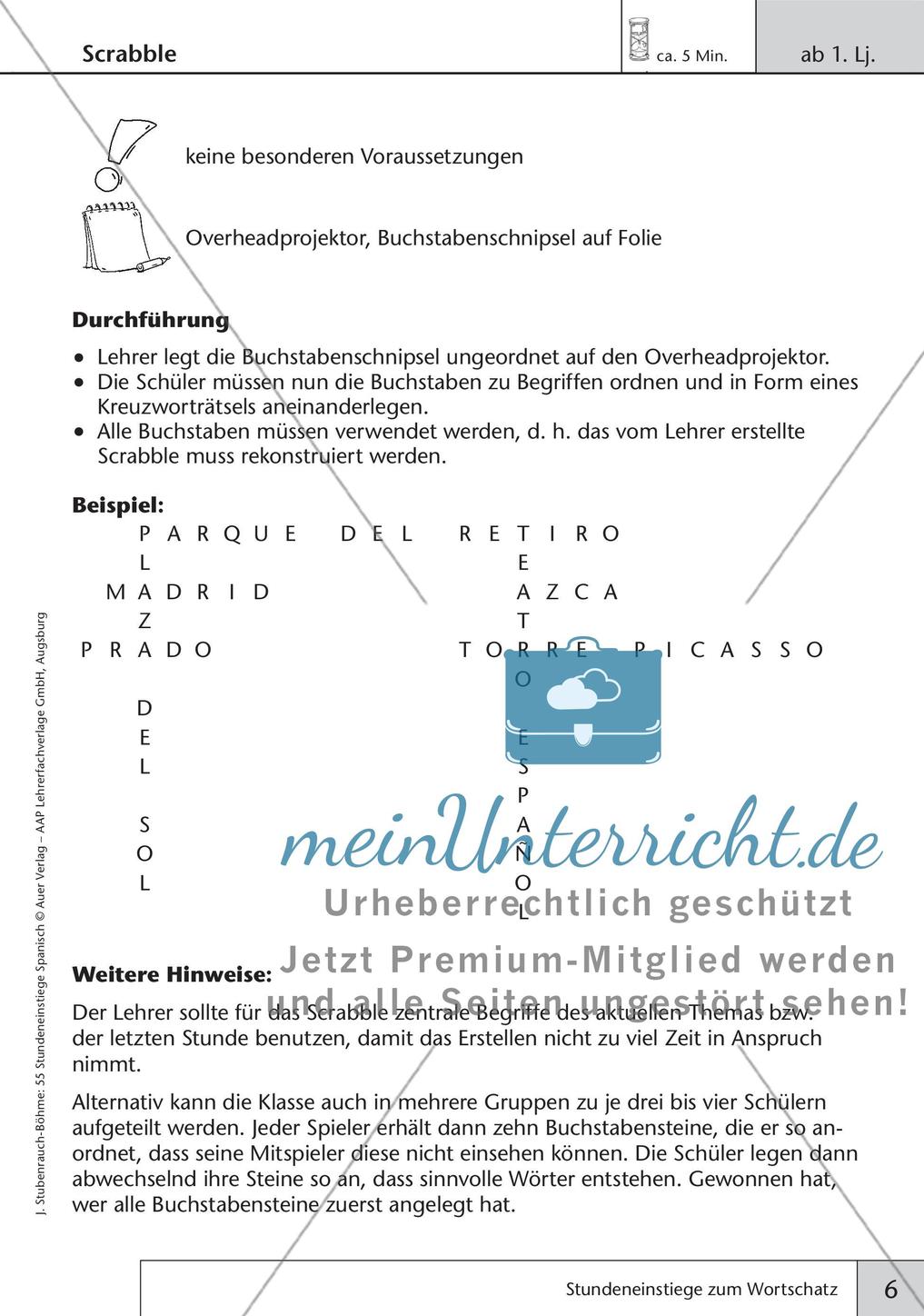 Stundeneinstiege zum Thema Wortschatz Preview 8