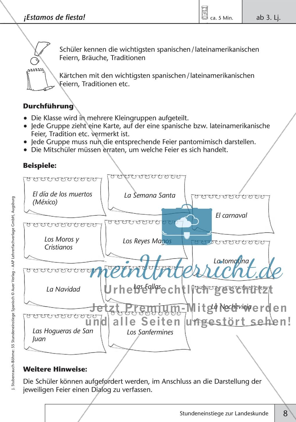 Stundeneinstiege zum Thema Landeskunde Preview 10